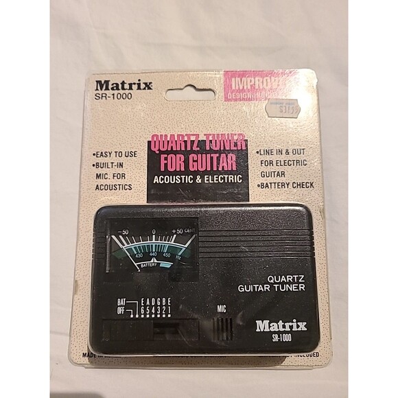 Matrix SR-1000 Quartz Guitar Tuner Acoustic & Electric With Original Package - Picture 2 of 3